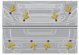 Peugeot 5008. Aide graphique et sonore au stationnement avant et arrière