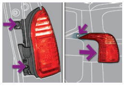 Peugeot 5008. Changement des feux de stop et indicateurs