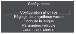 Peugeot 5008. Menu "setup"